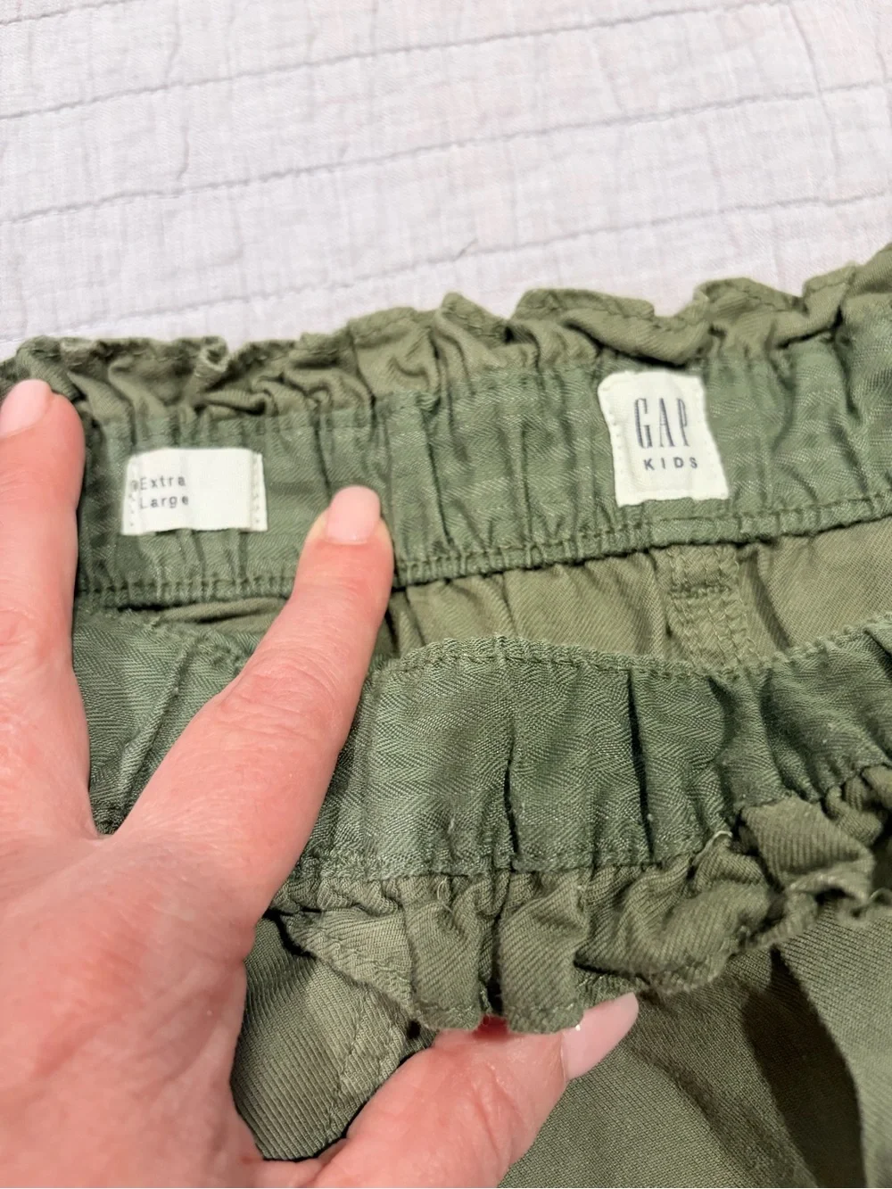 Gap Kids Olive Green Pull-On Utility Shorts XL